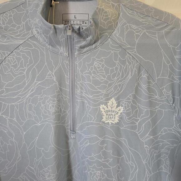 Adidas Maple Leaf Fans - Get Ready for Round 2 Ladies 1/4 Zip Jacket‎ L - Picture 2 of 5